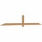Ekena Millwork Eugene Smooth Timber Gable Bracket, Western Red Cedar, 108"W x 18"H x 1 1/2"D x 3 1/2"F, 4/12 Pitch GBW108X18X0204EUG00SWR - alternate 2